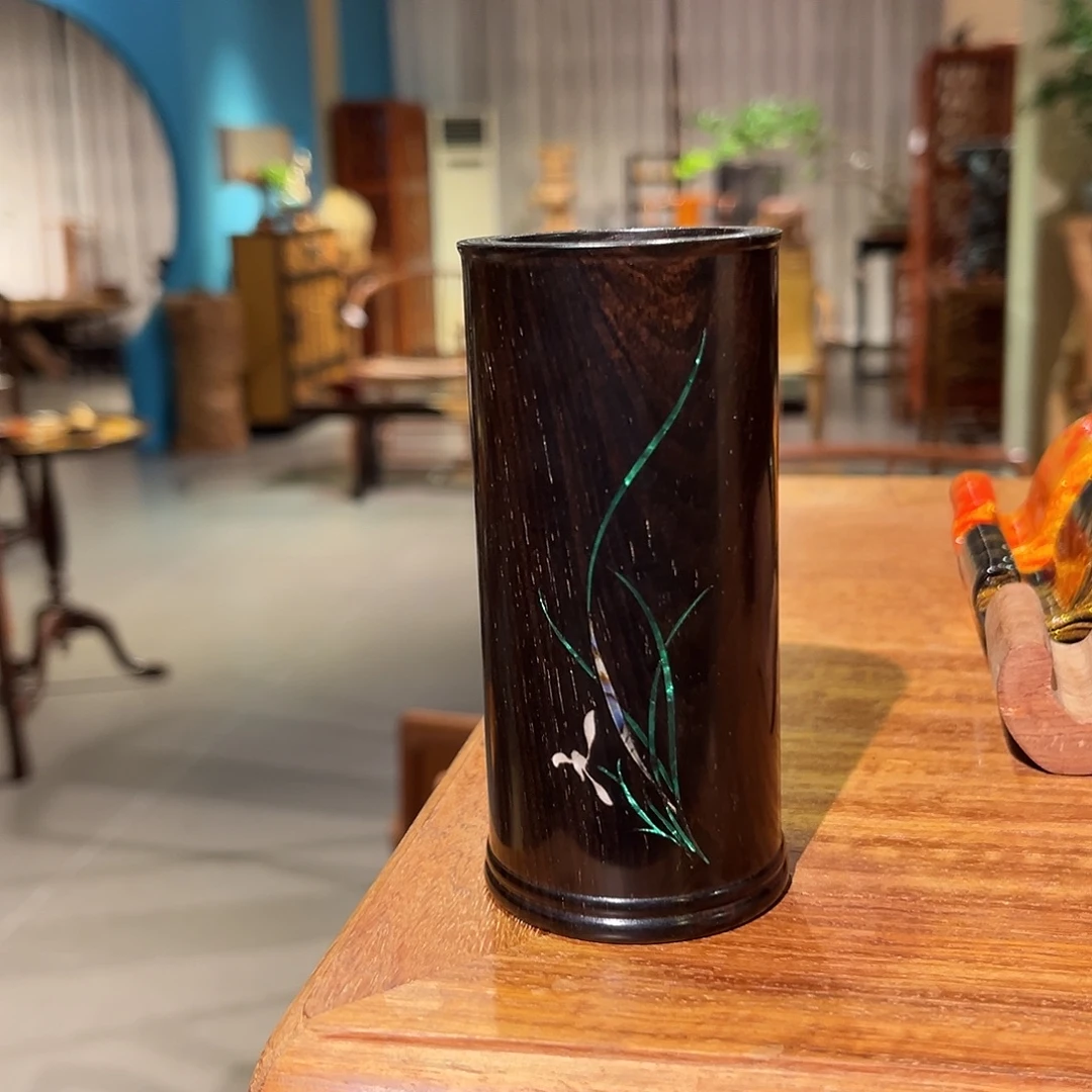 紫檀木类成套家具紫光檀小笔筒