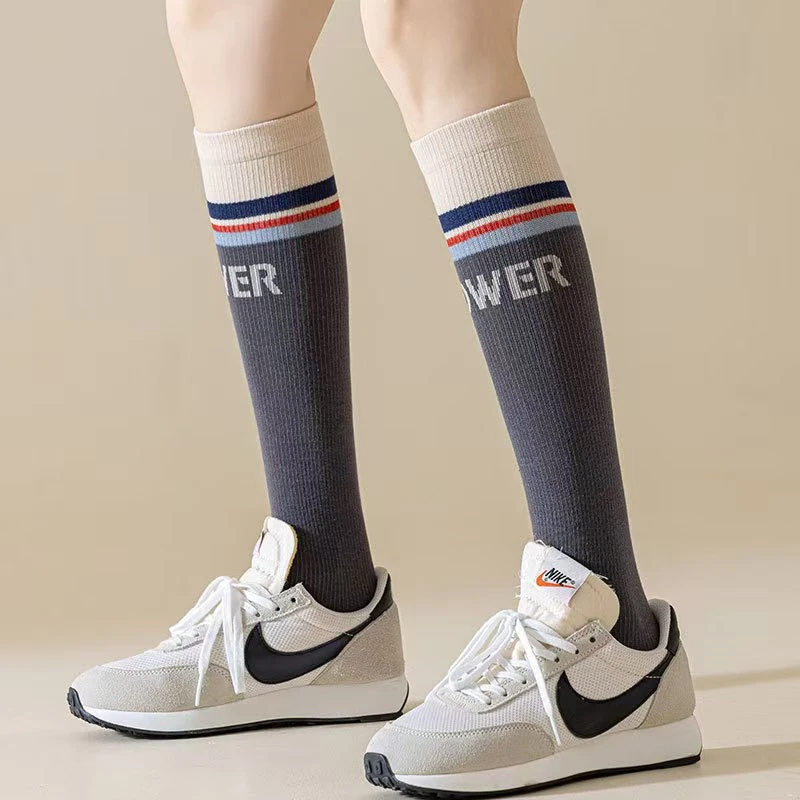 【宋昭瑶1】运动肌能压缩袜小腿拼接色瑜伽健身跳绳跑步骑行袜