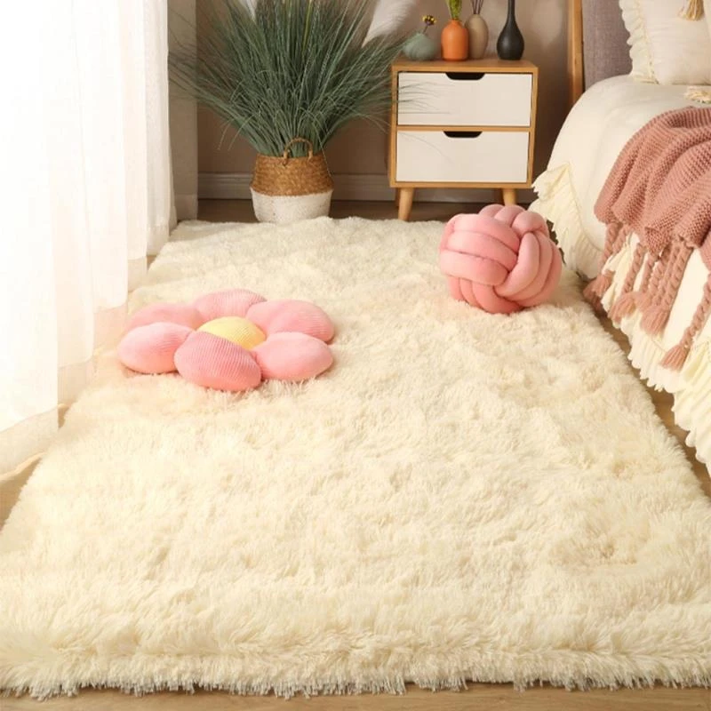 卧室地毯全铺奶油风少女床边毯毛绒耐脏ins风大面积加厚房间地垫