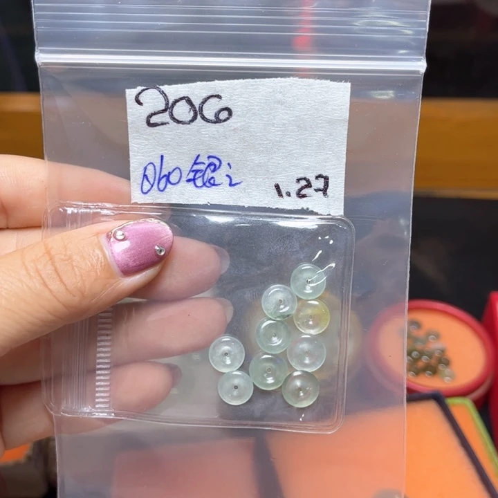 定制翡翠未镶嵌银*月不