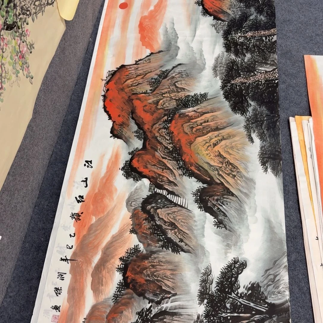 “***”国画180×70手绘画画画画