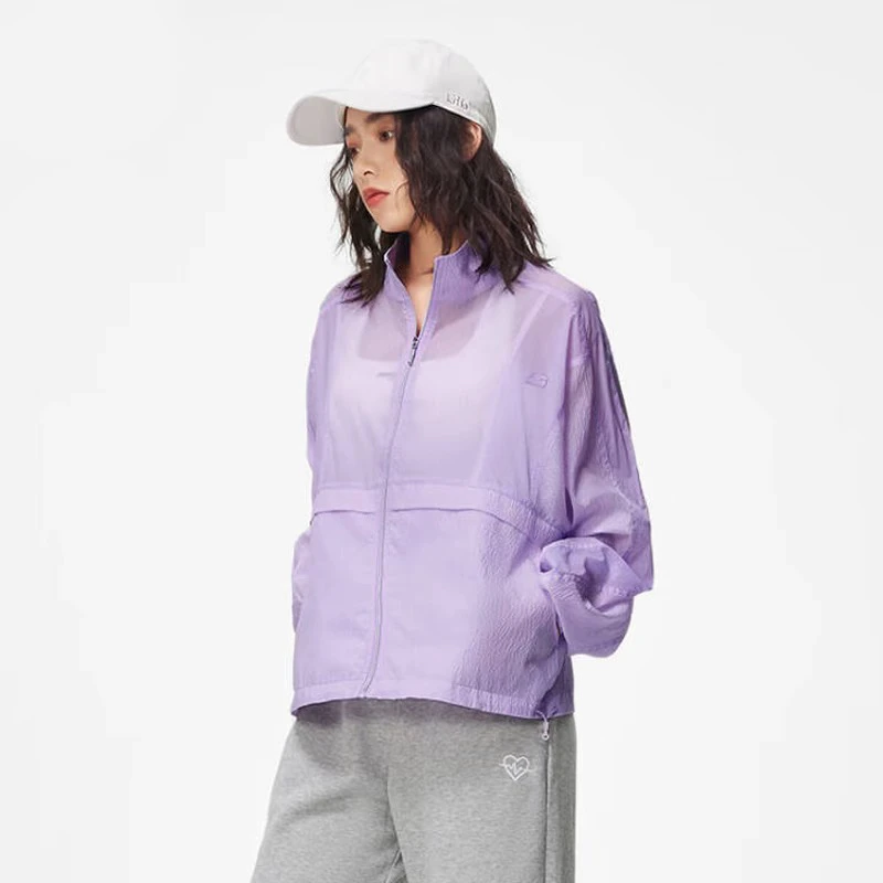 (直播）钟楚曦同款 李宁夏季运动夹克拉链透气休闲外套女款AJDT168
