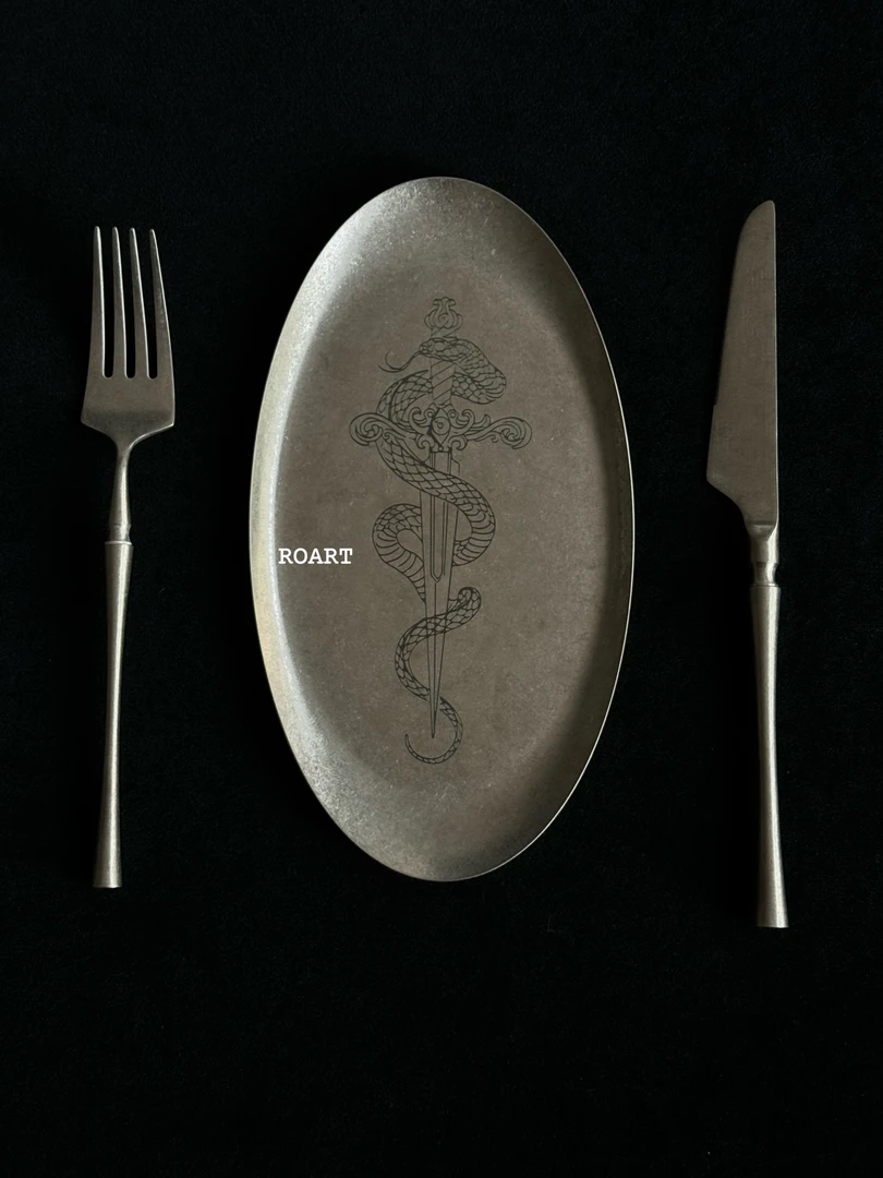 【ROART】银色金属十字蛇系盘