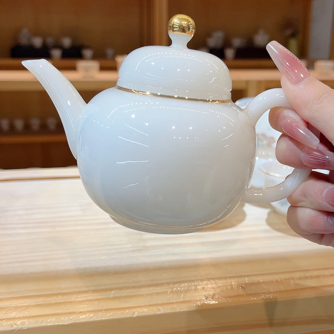 【御瓷斋】璞玉瓷茶壶