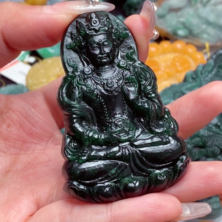 定制翡翠未镶嵌翡翠吊坠