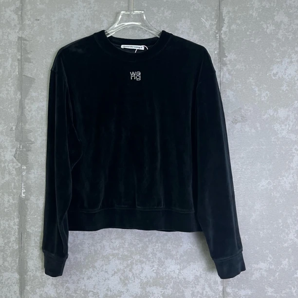 未使用 Acne studio XS*1/AlexanderWang水钻logo卫衣/17218/JP