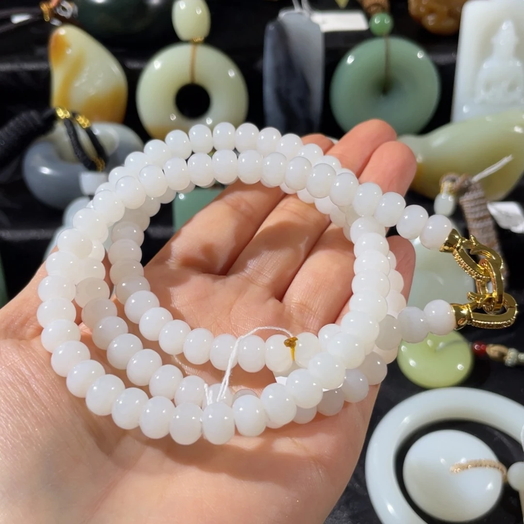 和田玉未镶嵌颈饰项链