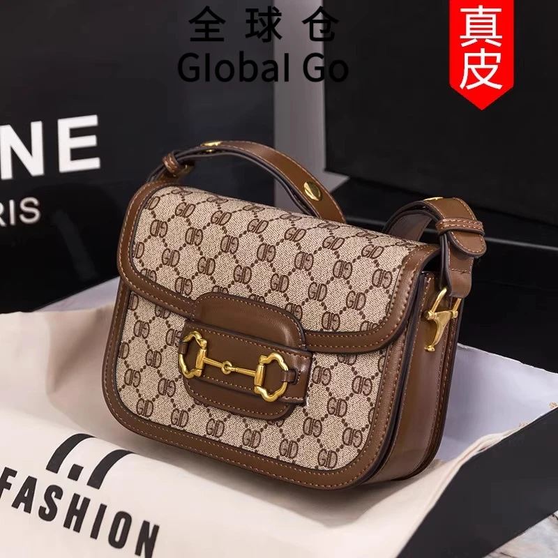 全球仓Global Go 马鞍包斜挎包女2025新款高级小众真皮单肩腋下包