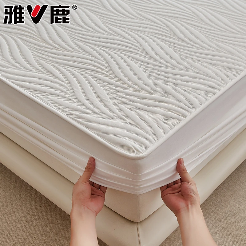 雅鹿A类夹棉床笠罩2025新款四季通用床罩全包加厚床垫保护罩床套