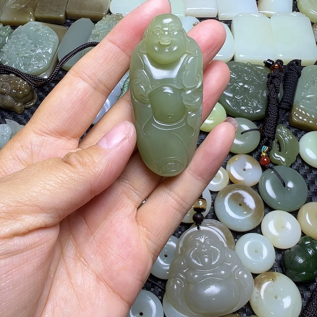 和田玉未镶嵌吊坠(不含链)卡58