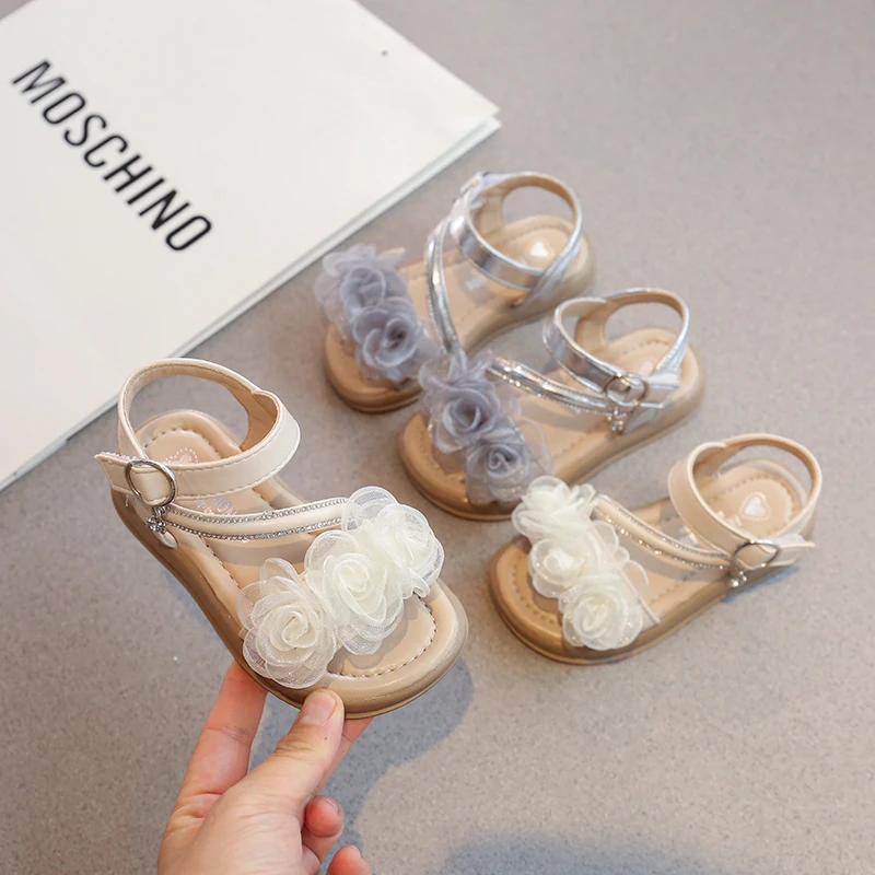 女童凉鞋2025新款夏季儿童公主鞋洋气沙滩鞋软底宝宝防滑鞋子凉鞋