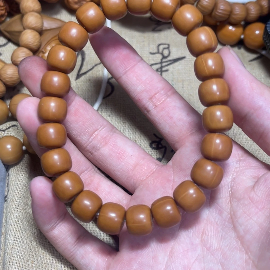 手串猴头核桃龙岩料全品道珠11mm