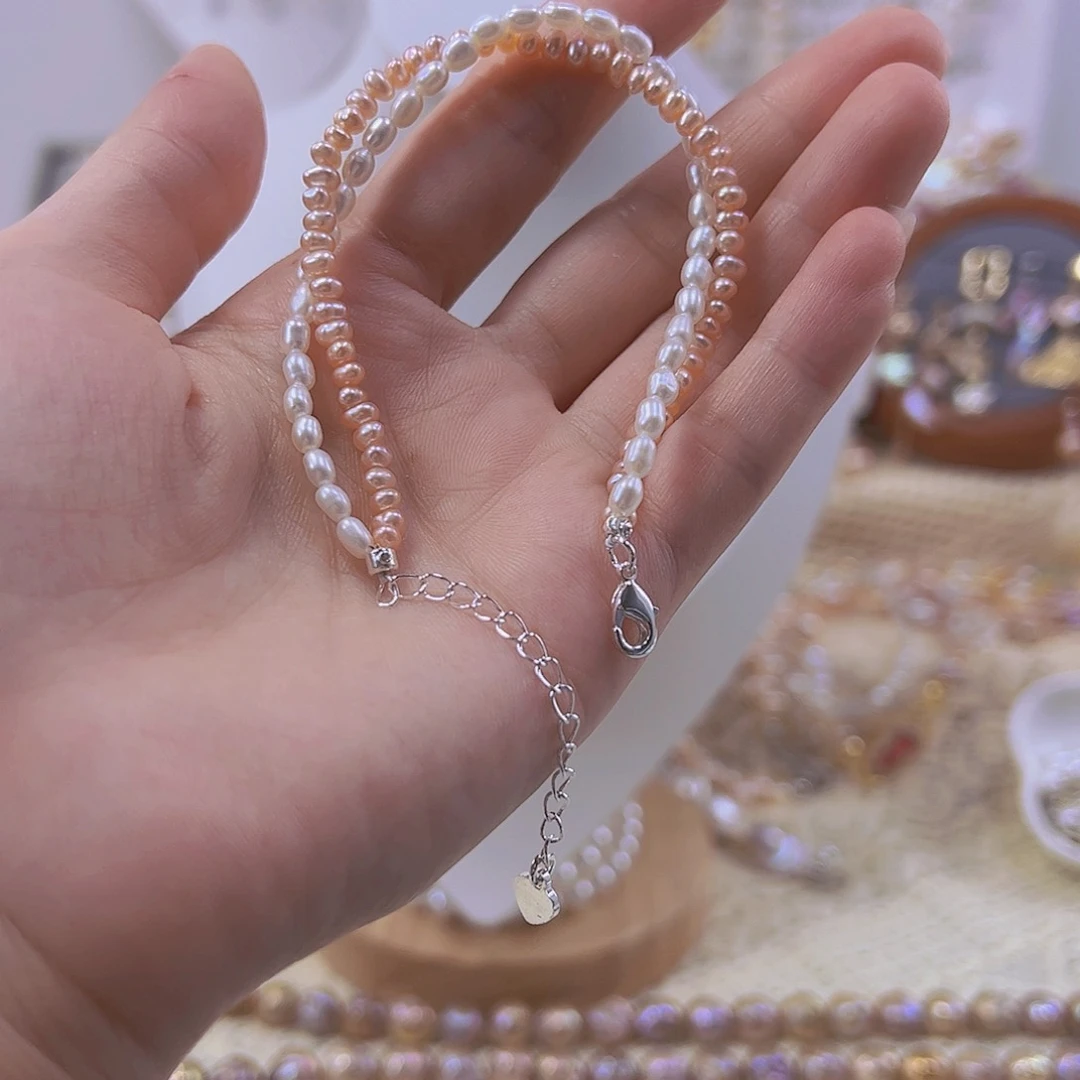 淡水珍珠手绳银S925镶嵌