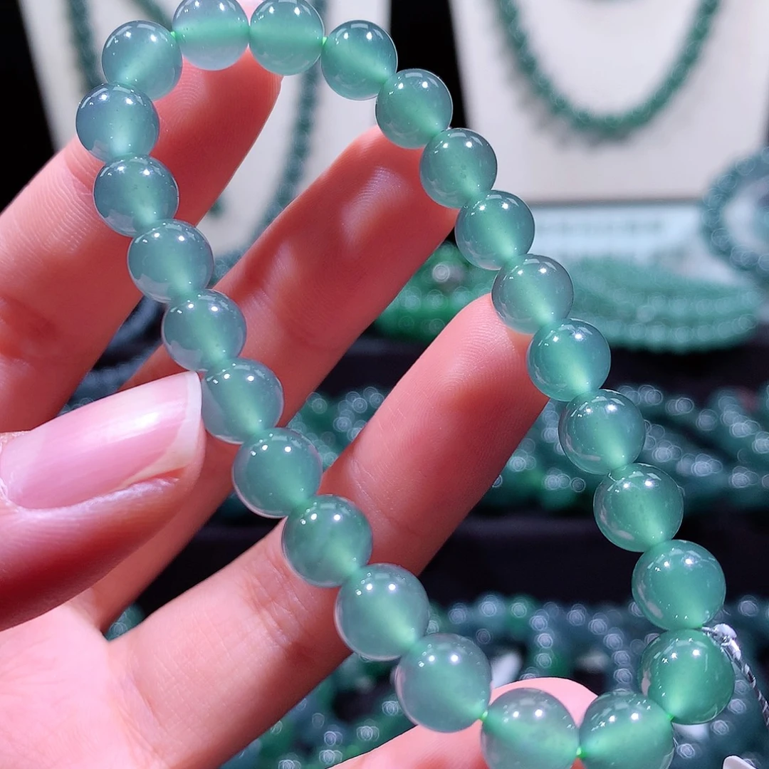 翡翠未镶嵌手链天然a货翡翠手串7.8