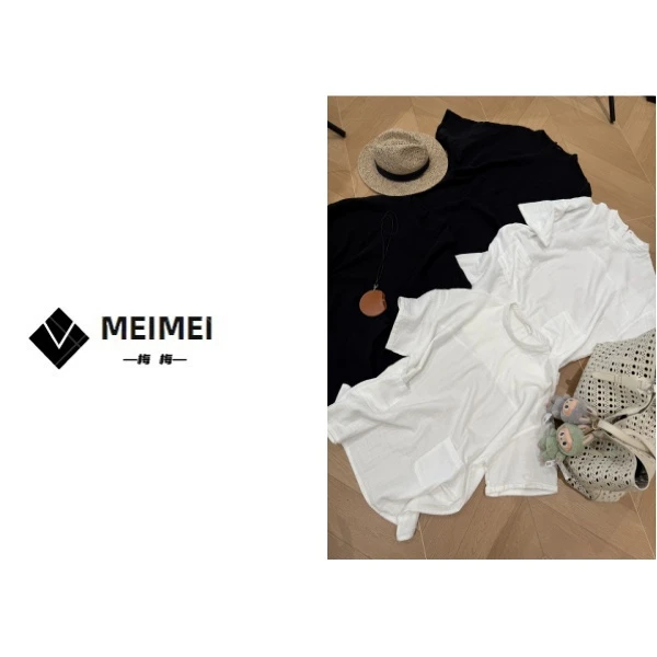 XMM.【口袋洗水棉圆领衬衣】时尚休闲百搭夏季设计感宽松衣GZ868326