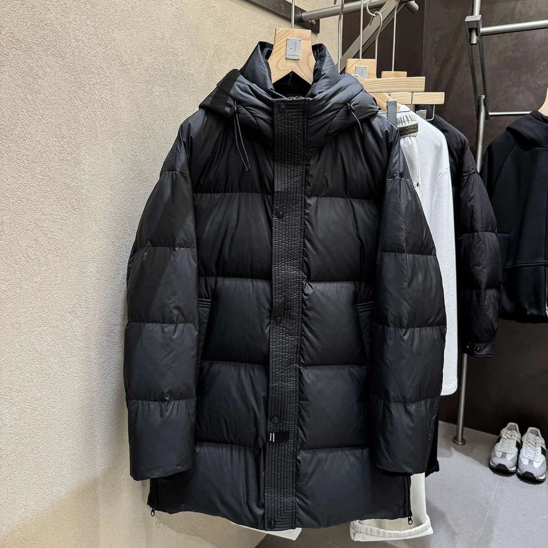 镇店之宝！204克充绒！杭州高货！90白鸭绒男士中长羽绒服潮28867