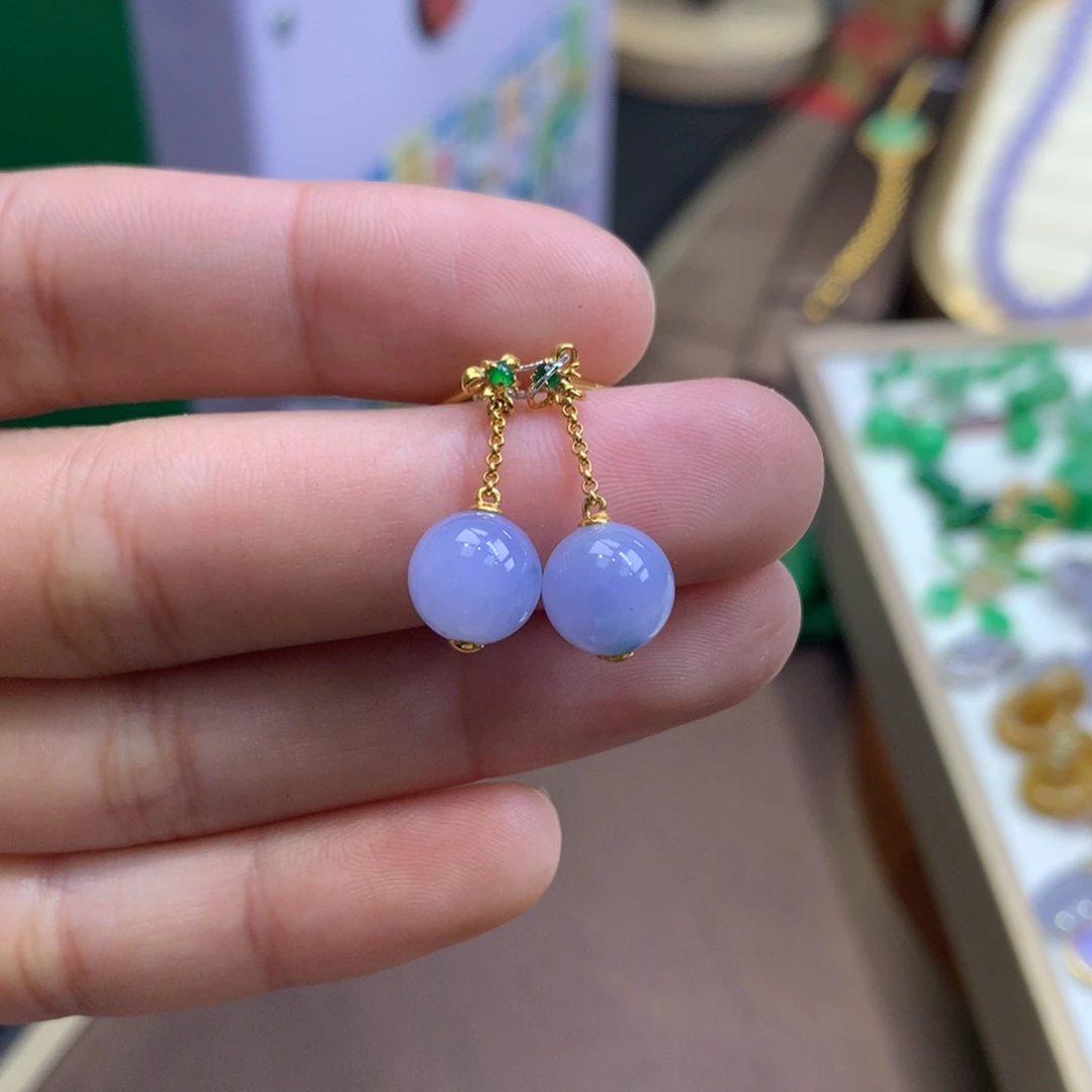 翡翠18K金镶嵌颈饰翡翠