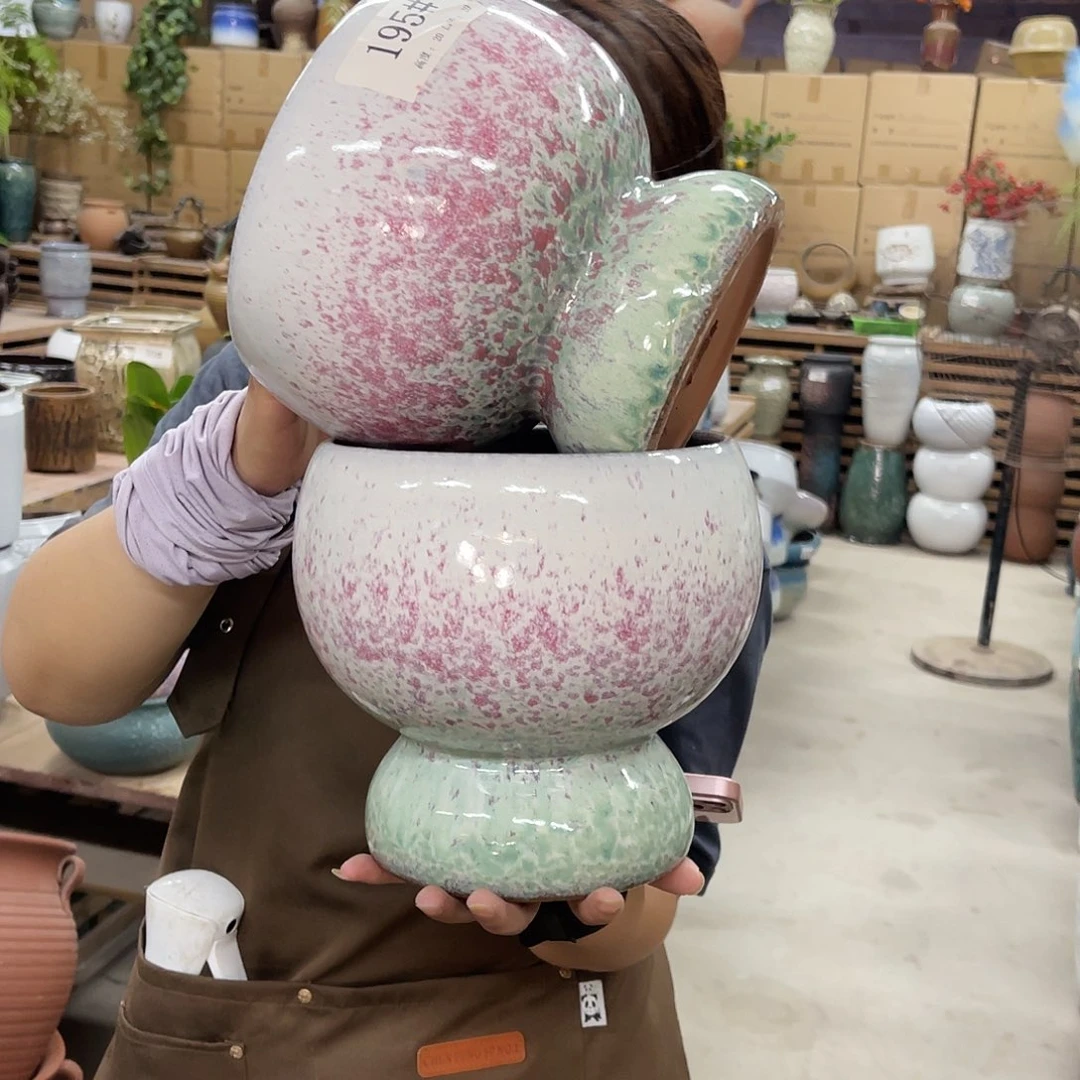 紫砂花盆高度20口径19厘米