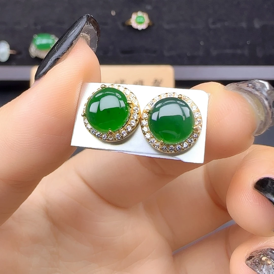 银S925镶嵌戒指翡翠