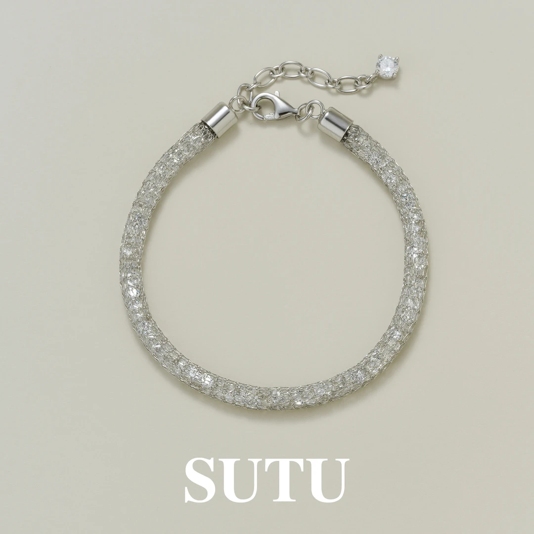 925银合成锆石手链 钱袋子手链小众时尚设计感手饰秋冬新款高级