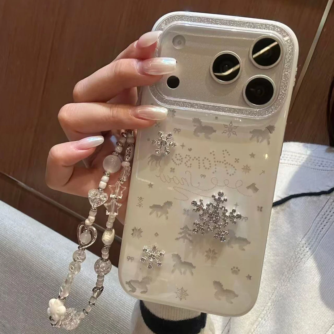 高级感冬日立体雪花适用iPhone17promax手机壳苹果16小众15日韩14