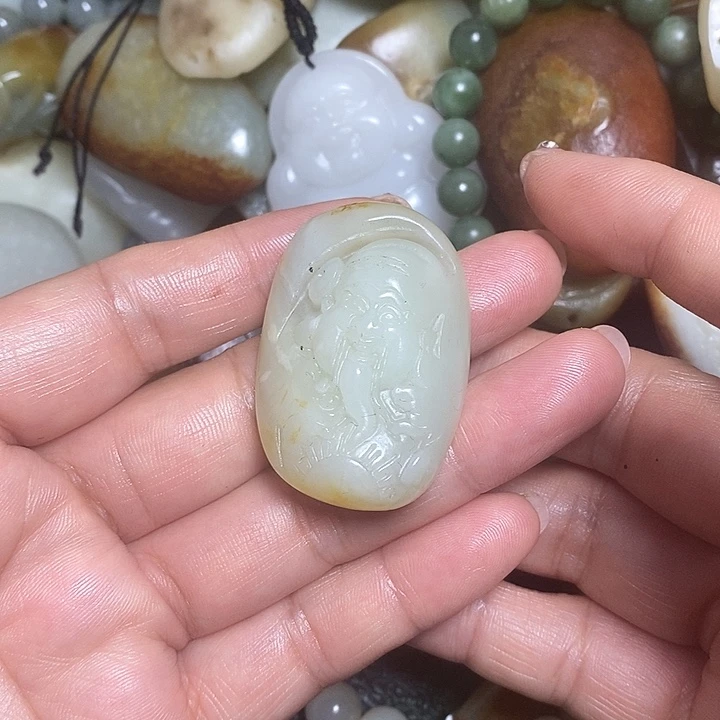 和田玉未镶嵌挂件