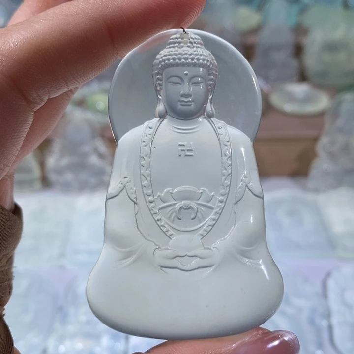 岫玉未镶嵌颈饰吊坠