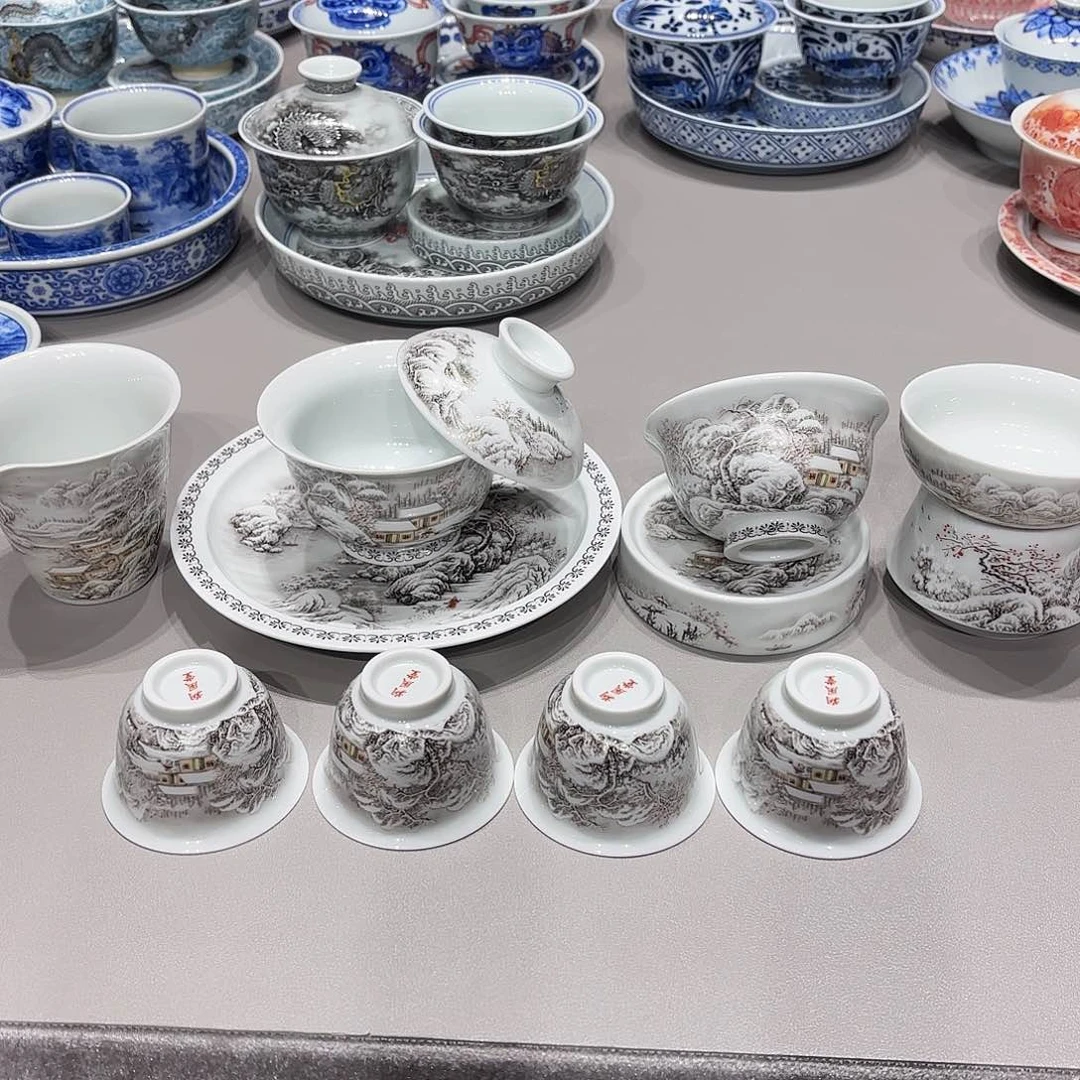 盖碗景德镇茶具高温