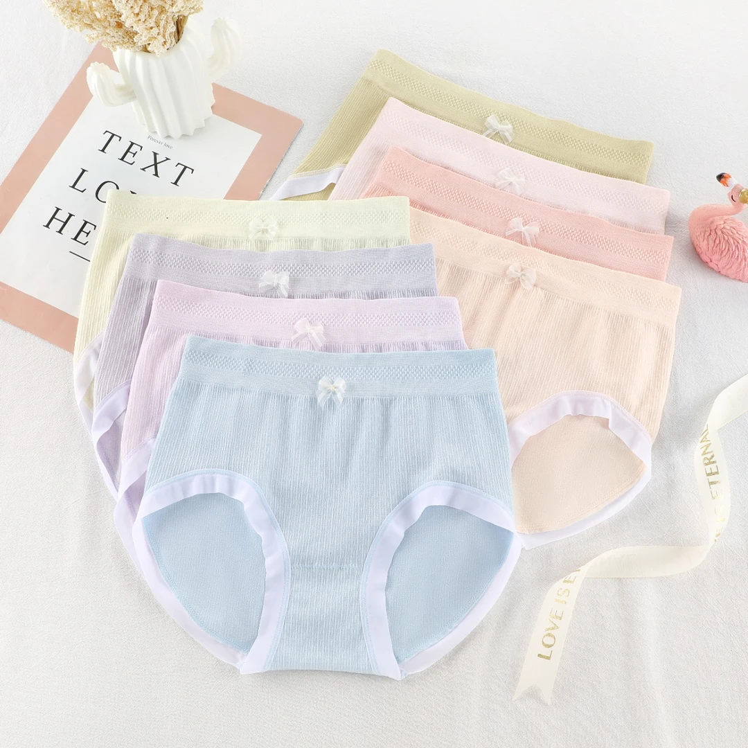 2025新款中腰（莫奈花园风）厂家直销福利款10条装无痕高弹女士内裤