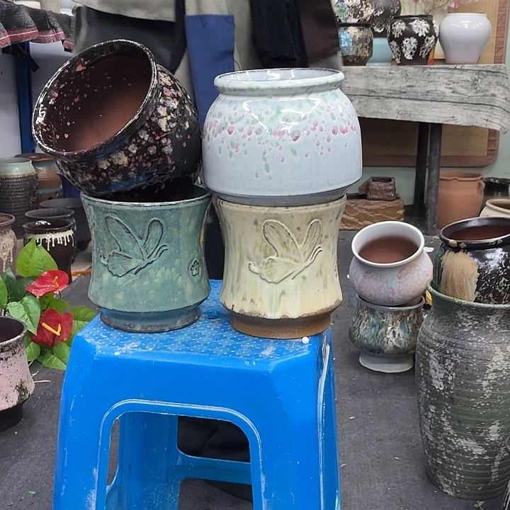 15×15 -粗陶花盆有孔-买买买