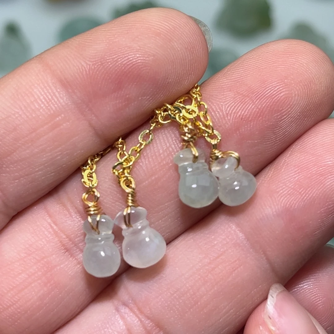 翡翠未镶嵌颈饰钱袋子手链