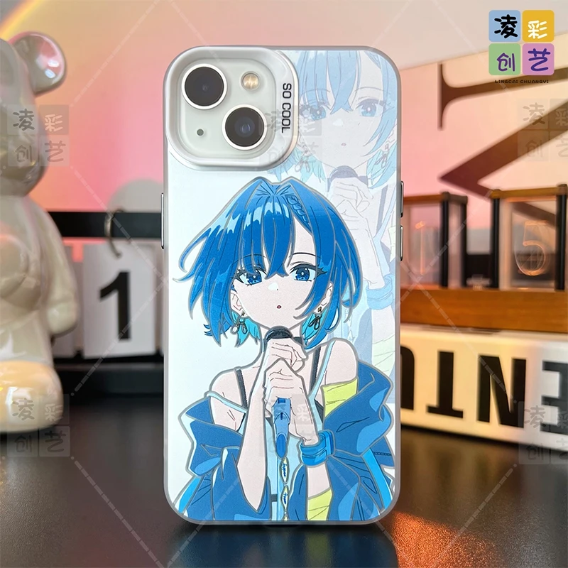 凌彩创艺适用于苹果16小米动漫孤独摇滚山田凉大孔IMD彩银壳