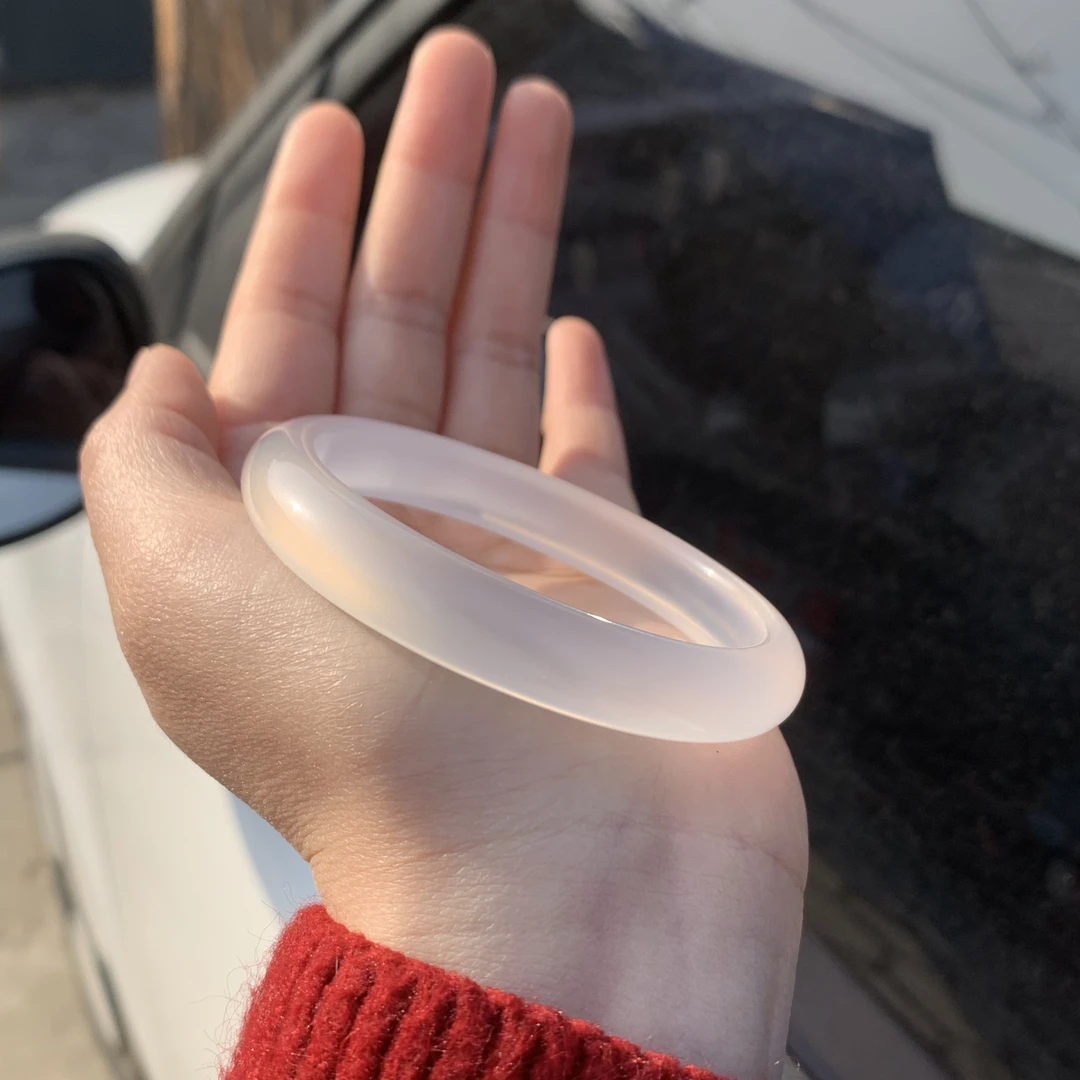 天然高冰高透马料白月光毕业款手镯（多样性发其一）