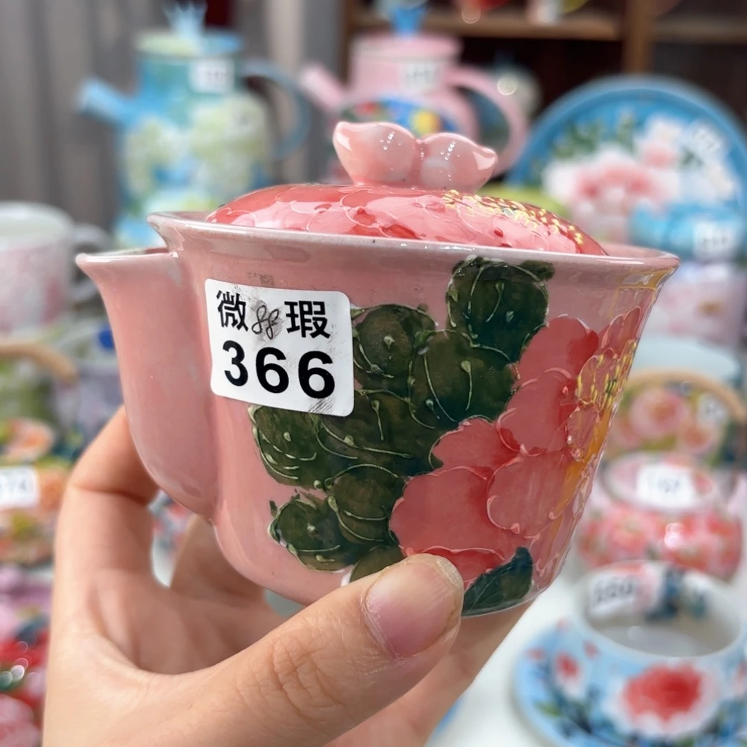 景德镇手绘高温釉下彩陶瓷茶具