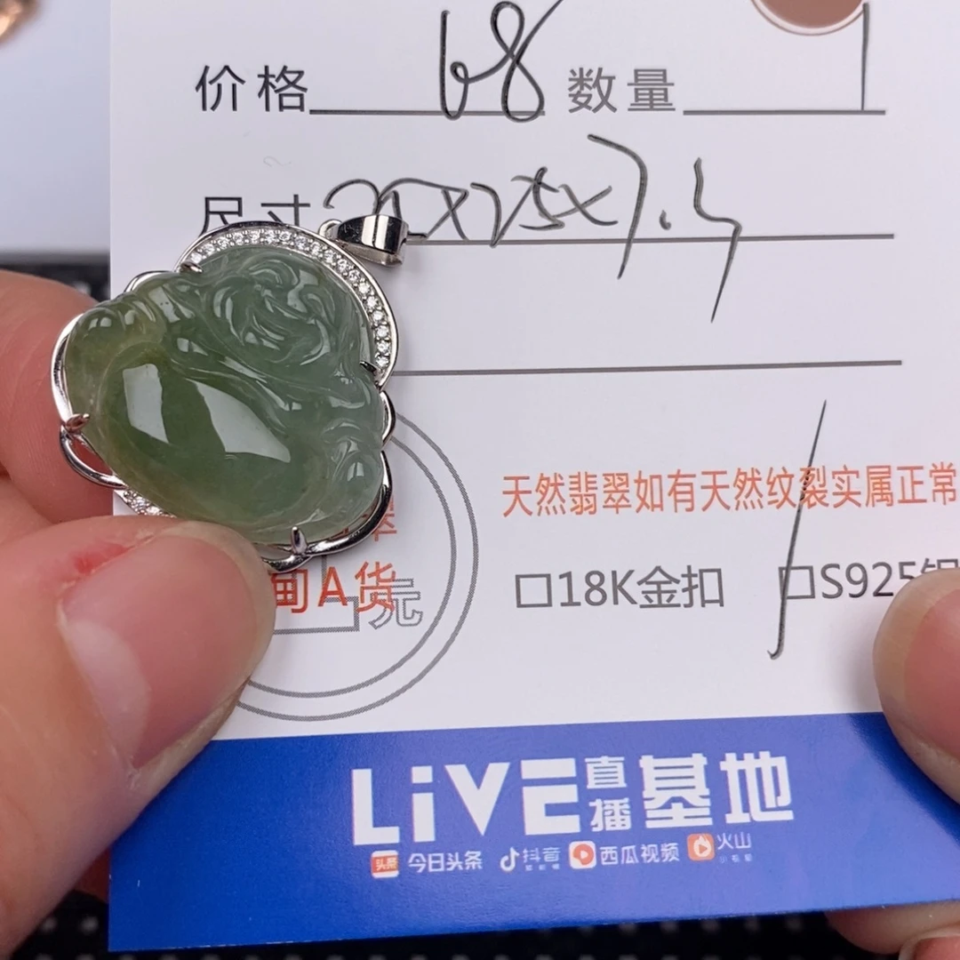 翡翠银S925镶嵌颈饰