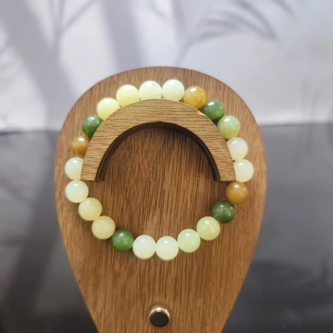 Z和田玉多宝圆珠手串（卡8）1023