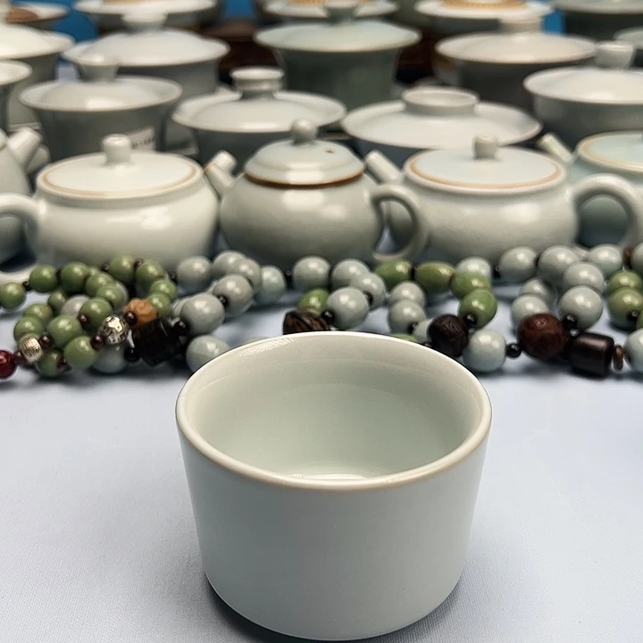 杯月白釉马天杯原矿原釉原产地