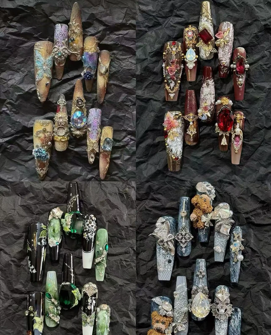 【直播链接】纯手工满钻设计纯欲温柔风格秋冬新款穿戴甲