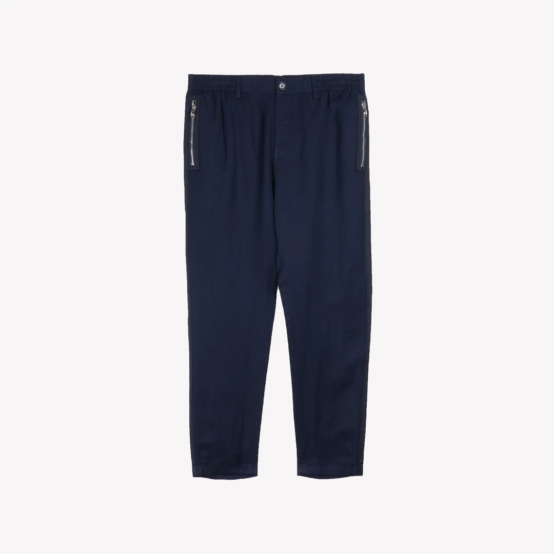 F&M春夏新品净版直筒舒适纯色拉链口袋男款休闲裤