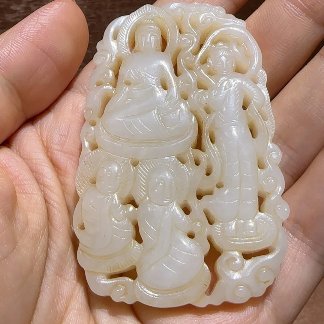 和田玉未镶嵌挂件泡*啊