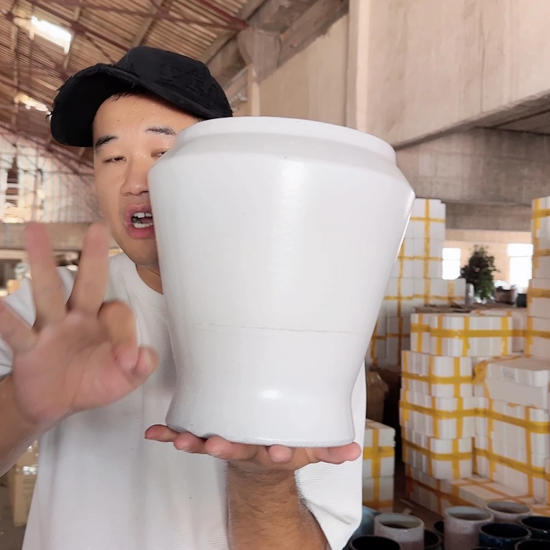 紫砂花盆杨杨花盆0827-宋白大收口