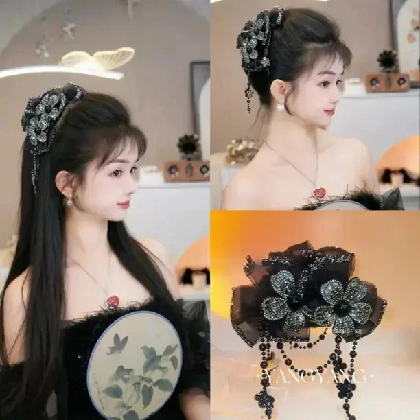 女复古风休闲风森系抓夹发夹网红发饰仙气日常优雅