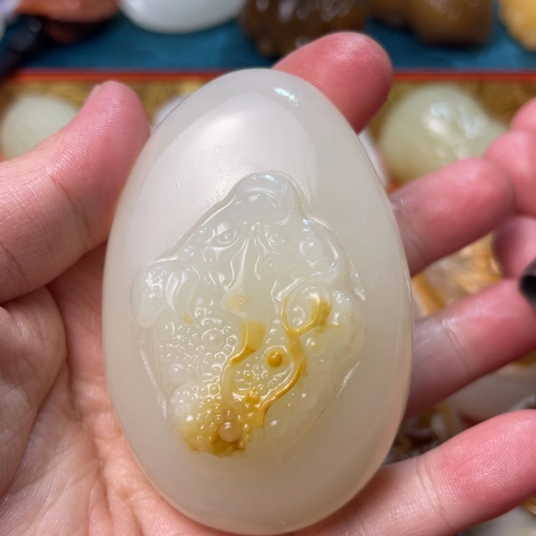 石材天然方解石手把件不退换