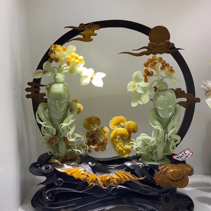 未镶嵌蛇纹石玉（覆膜）珠宝奇石