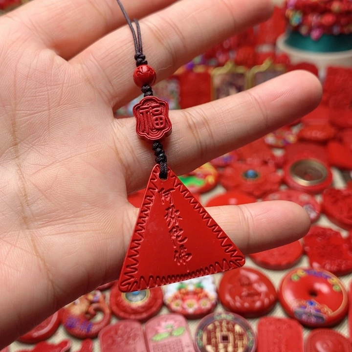 天然辰砂工艺品朱砂手机坠