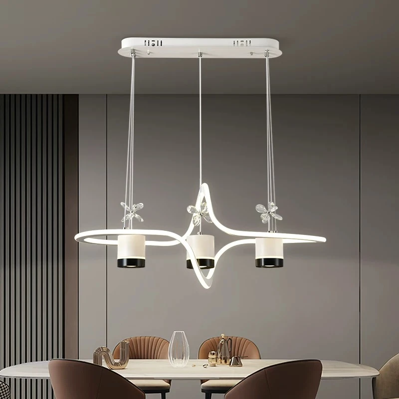 2025横盘轻奢水晶餐厅吊灯个性吧台吊灯简约创意款家用餐厅吊灯