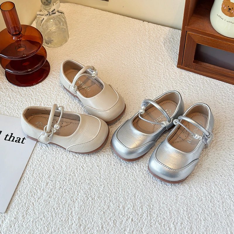 宝宝童鞋新款玛丽珍儿童公主鞋小皮鞋韩版洋气珍珠软底单鞋豆豆鞋
