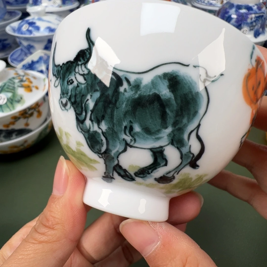 陶瓷景德镇纯手工纯手绘茶具木木92