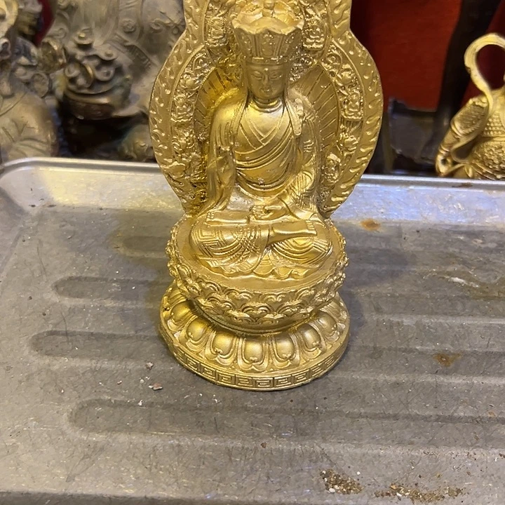 建***哥黄铜摆件，文房工艺品摆件