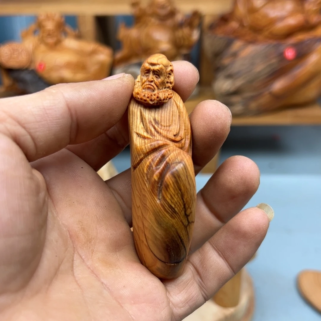 用***9木崖柏木摆件手把件